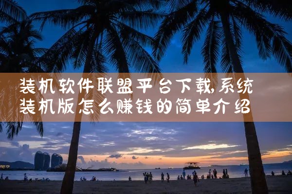 装机软件联盟平台下载